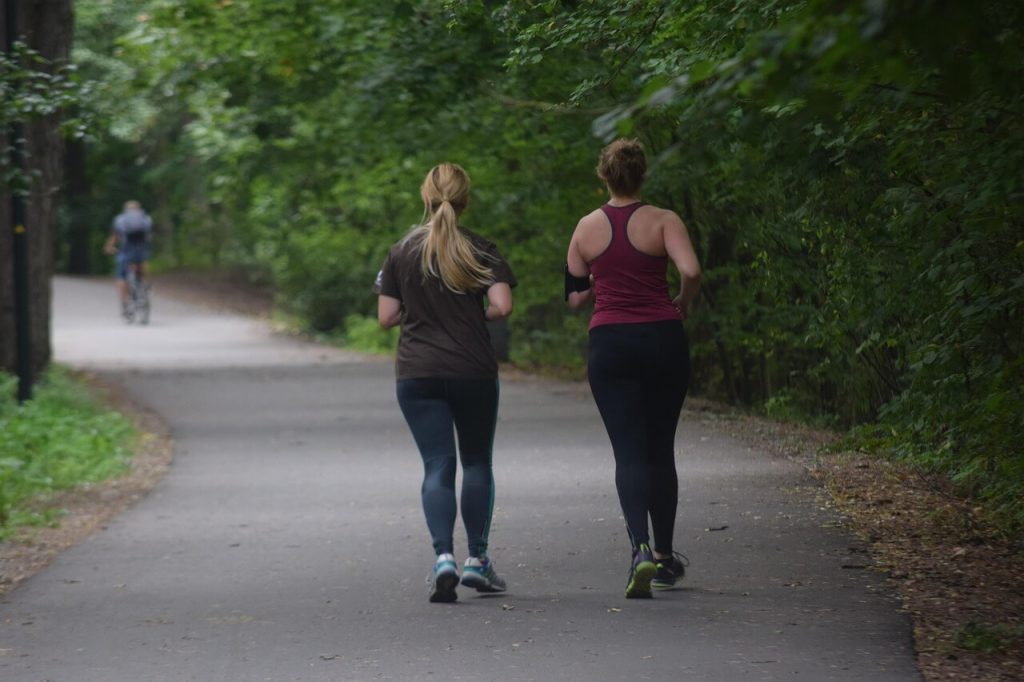 Peaceful outdoor walking path for stress relief and mental wellness
