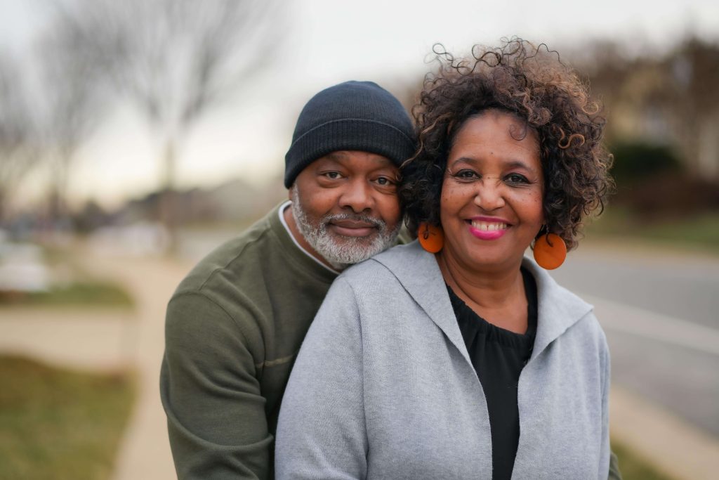 Older couple enjoying a healthy relationship and supporting heart health together