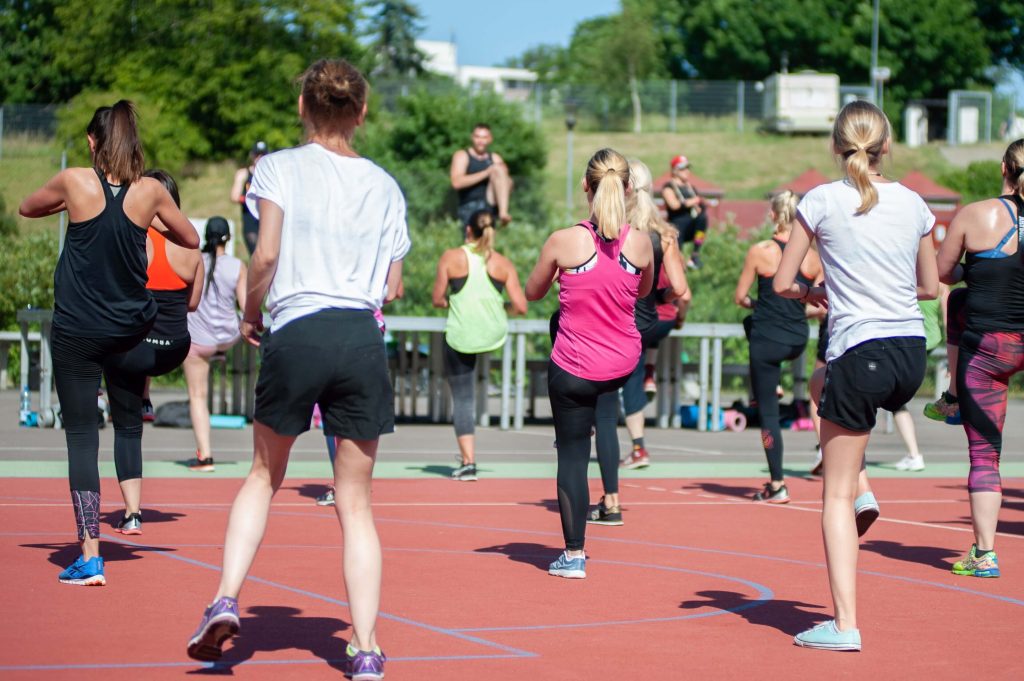 People enjoying Zumba as a fun active activity